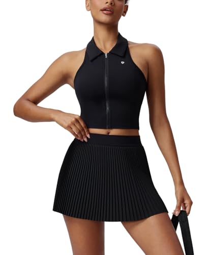 Image of AFZ Pleated Tennis Outfits Woman Polo Athletic Dresses Golf Clothes Athleisure Sets with Shorts