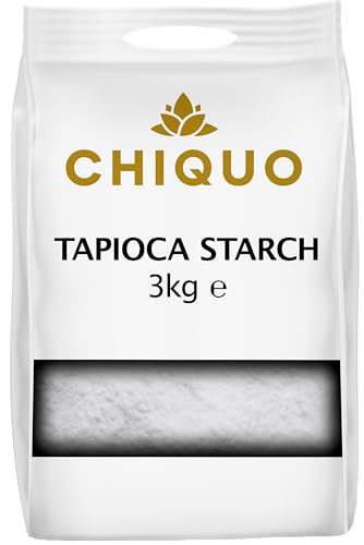 Chiquo Tapioca Starch 3kg Fine Cooking & Baking Starch for Thickening Frying Desserts & Dough | Non GMO Tapioca Flour | Vegan & Vegetarian Friendly