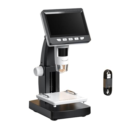Microscope numérique avec écran IPS 4,3" et zoom 1000X haute stabilité en métal