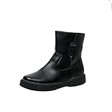 Damen Black Combat Boots Elastische Schnürsenkel für Reitstiefeletten und Reitstiefel Reitstiefel Klassischer Stiefel für Reiten, Atmungsaktiv Kletterschuhe, Pflegeleicht Stiefeletten, Schockabsorbierend, Outdoor, Braun, Schwarz Schnürhalbschuhe