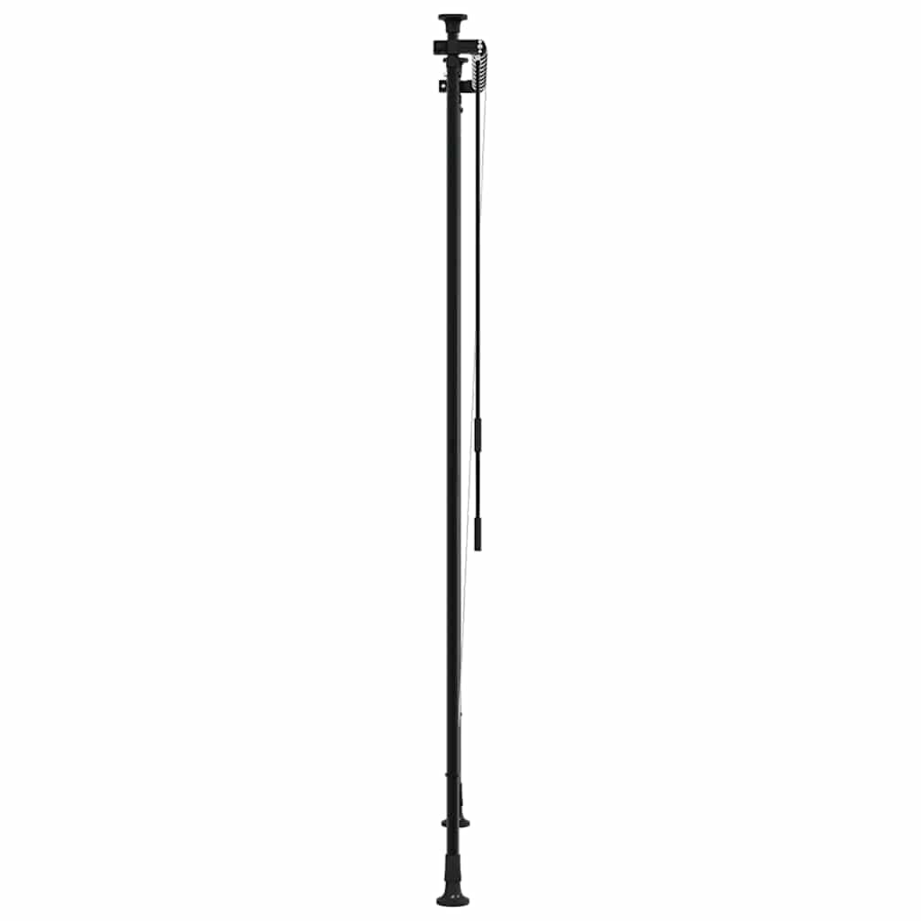 Store Vertical Exterieur avec manivelle sans perçage, Store Enrouleur sans Percage Exterieur, Extensible & Opaque, Paravent de Balcon, Coupe-Vent, Bleu et Blanc 100x270 cm Tissu Acier