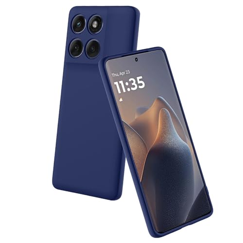 Image of Casotec Back Cover Compatible with Motorola Moto Edge 70 Fusion 5G | Full Camera Protection | Premium Liquid Silicon Case | Flexible Bumper Case for Motorola Moto Edge 70 Fusion 5G (Blue)