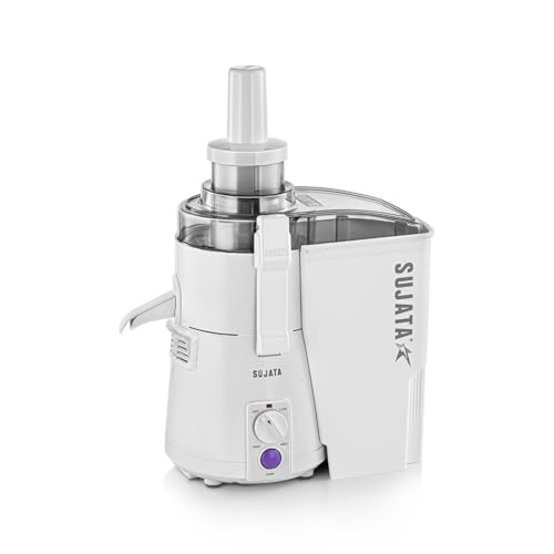 Sujata Powermatic Pro Juicer|900 WattsPowerfull Motor|22000 RPM|Non-Stop 90 Mins Running|Centrifugal Juicer| White view 1