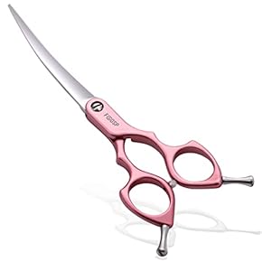 スパっと快適に切れるプロ用トリミングシザートリマーペットママミングはさみハサミ⭐ Amazon | HASHIMOTO ペット用ハサミ、少し曲がった刃、プロの