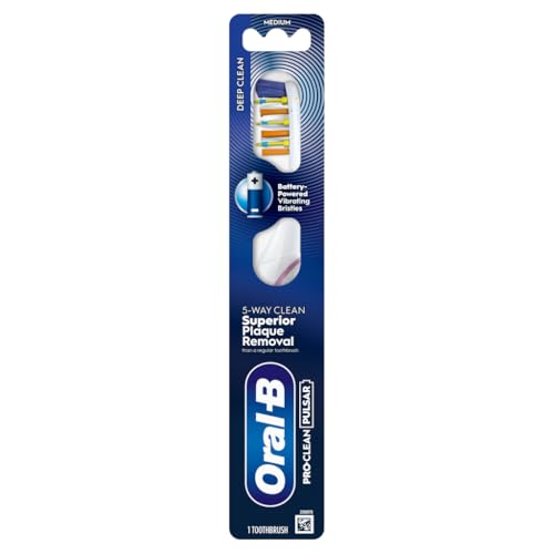 ORAL-B PRO-Clean Pulsar Battery-Powered Toothbrush – Superior 5-Way Plaque Removal, 1