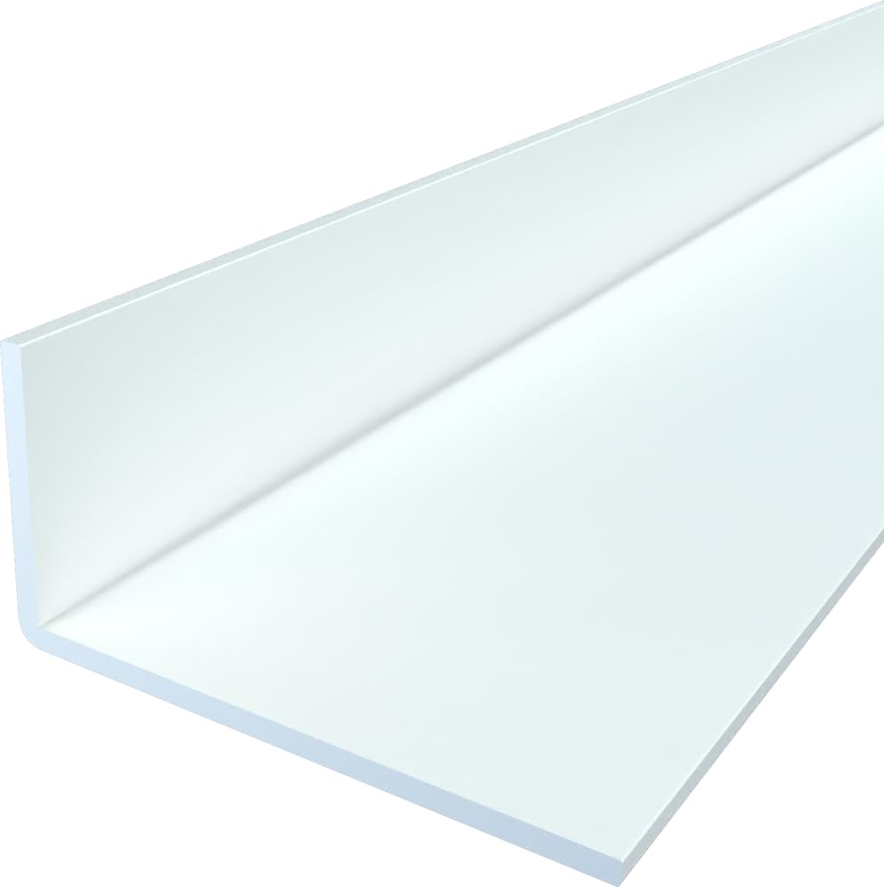 FaiX3.it - Perfil angular en L 50x25x2 mm de aluminio, lacado RAL 9010 "blanco puro" mate, longitud 2500 mm