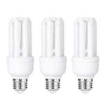 FanciBuy 3 Pack Energy Saving 11W=60W E27 ES CFL Light Bulbs, Edison Screw CFL Light Bulbs, Daylight 6400K, Compact Fluorescent Lamp