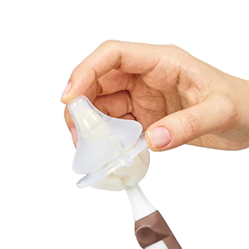 Mother-K Rotating Sponge Bottle Brush 2 Kinds Of Sets, Sponge Brush For Bottle Cleaning Water Bottle, Vase, And Glassware (Brown) #TOP3