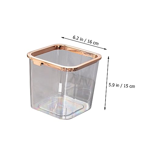 Unomor Caneca de Basura Transparente Rectangular 2 piezas miniatura 2