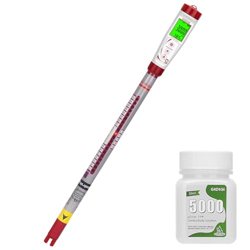 Tester digitale del sale per piscine con sonda lunga, misuratore di salinità per piscine di acqua salata, vasca idromassaggio, spa, acquario d'acqua dolce, laghetto Koi (0-5000 PPM)