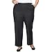 Alfred Dunner Women's Plus-Size Denim Comfort Waistband Mid Rise Regular Fit Straight Leg Pant Size 16W Black
