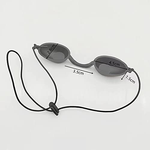 BOBOZHONG Eye Protection Goggles,3Pcs Safety Goggles Eye Patch Eyewear Glasses Laser Safety Goggles Patients in IPL UV Infrared Led Red Blue Light Hard Wavelength Beauty Clinic Salon Home Black - Image 2