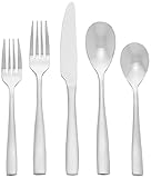 Mikasa Delano Satin 20-Piece Stainless Steel Flatware Set, Service for 4