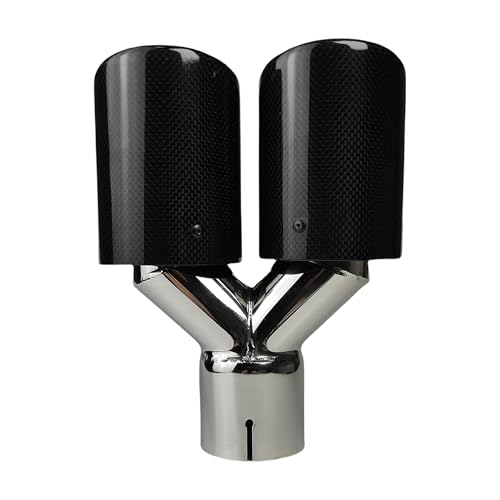 Tuyau d'échappement double Y pour customiser votre voiture, embout brillant 60mm-89mm
