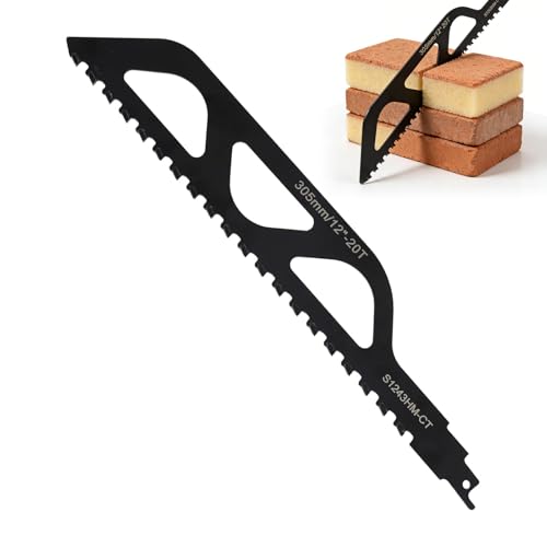 Lame per Sega a Sciabola, 305mm Lama per Sega a Gattuccio, Lame per Seghe Alternative, Lama per Sega a Gattuccio per Taglio di Metallo, Cemento, Mattoni, Seghetto Legno Accessorio Sega Universale