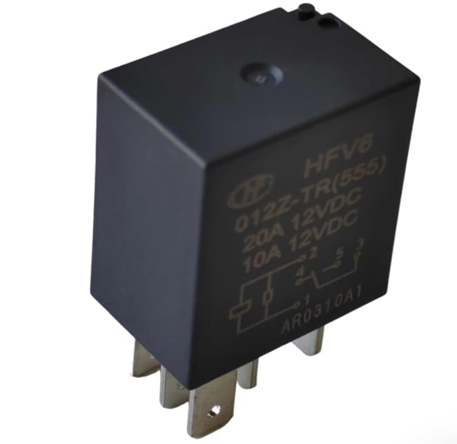 HFV6-012H-TR 12V 30A 4-Pin SPST-NO Automotive Power Relay, QC Plug-in Terminals, 27VDC Max, 40125C, Fuse/Relay Box Replacement