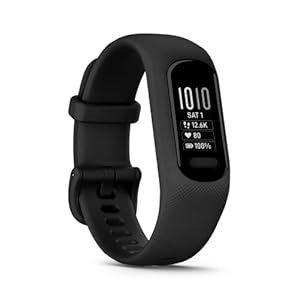 Garmin vívosmart 5 – Fitness-Tracker mit extragroßem OLED-Touchdisplay, Gesundheitsfunktion wie Schlafqualität und Herzfrequenzmessung. Bis zu 7 Tage Akkulaufzeit, wasserdicht und Notfallhilfe.