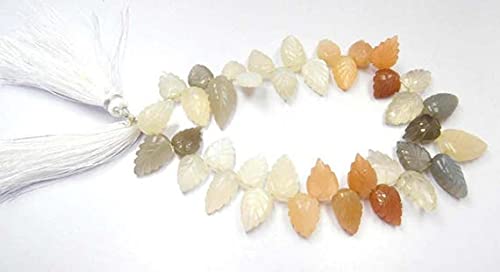 Perles feuille pierre de lune LKBEADS pour création de bijoux haute joaillerie