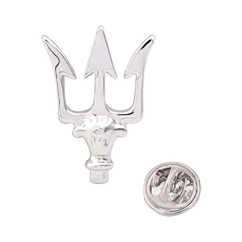 Image of Vintage Alloy Trident Cravat Pin Brooch Pin Lapel Collar Pin Business Shirt Suit Stick Pins