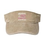 SMAZDFXX Svincolato da ciò Che è Stato 47 America Flag Sun Visor Hat Baseball cap Women Men Golf Sun cap Running Visor Hat Black