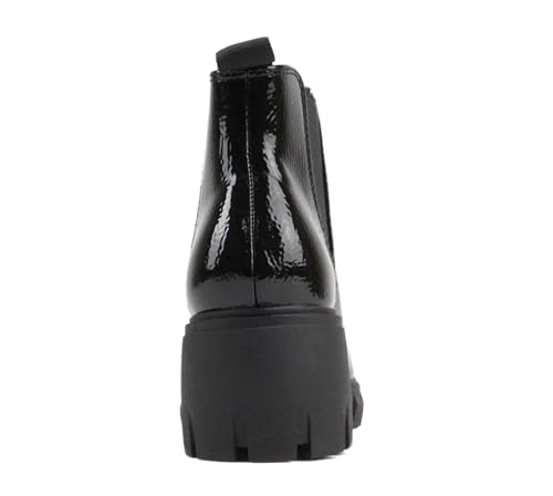 Image of Soda PIONEER ~ Women Lug Sole Mid Heel Chelsea Fashion Ankle Bootie w /Double Elastic Gore