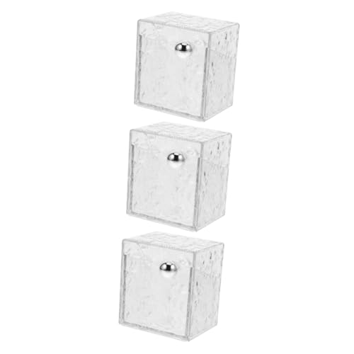 Ciieeo 3 Uds Caja De Almacenamiento Corrugada De Agua Dispensador De Bastoncillos De Algodón Soporte De Bastoncillo De Algodón Contenedor De os De Escritorio Soporte De