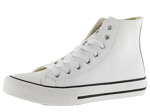 victoria Botín Tribu Efecto Piel & Cordones Blancos 1065175 para Mujer Blanco 38