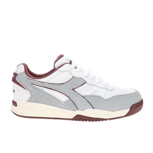 Image of Diadora Mens Winner Suede Leather Lace Up Sneakers Shoes Casual - Grey, White