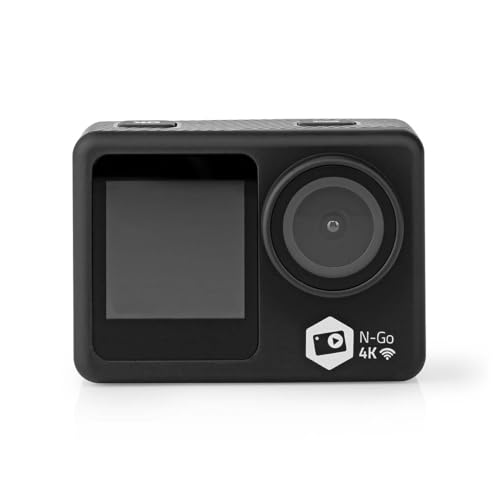Caméra d'action 4K double écran étanche appareil photo sport 16 MPixel Wi-Fi noir