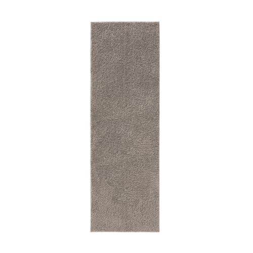 benuta Basic Hochflorteppich Soho - hellgrau 70x200 cm - Kuschelig Weicher Teppich im Minimalistischen Look - Pflegeleicht - Fußbodenheizung Geeignet