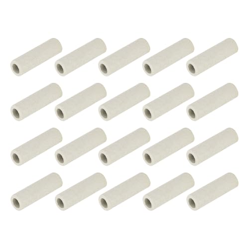 QUARKZMAN 20 Piezas de Tubo Cerámico Aislado de 6Mm de Diámetro para Protección de Aislamiento Térmico de Cable, 9Mm X 30Mm