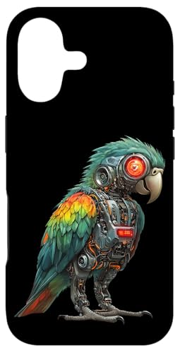 �ʔ����I�E�����{�b�g�������D�ƃT�C�{�[�O�I�E�����{�b�g Robot Parrot Lover Cyborg AI �X�}�z�P�[�X iPhone 17 �p