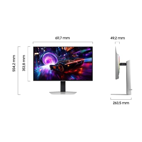 Samsung Odyssey OLED G81SF Gaming Monitor 27 Zoll 4K QD-OLED, UHD, 3840 x 2160, 240Hz, 0,03ms (G/G), AMD FreeSync Premium Pro, G-Sync-kompatibel, Einbrennschutz Safeguard+, Glare Free, LS27FG814SUXEN