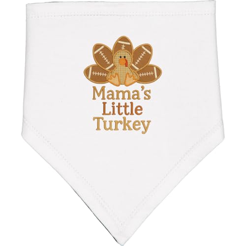 inktastic Mama's Little Turkey Thanksgiving Baby Outfit Baby Bandana Bib