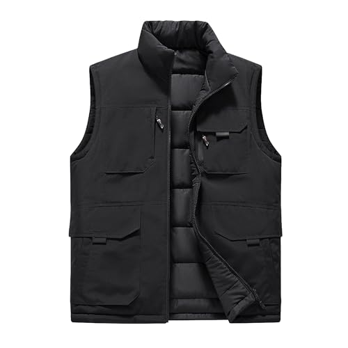 Gilet softshell léger homme veste matelassée coupe-vent à col montant