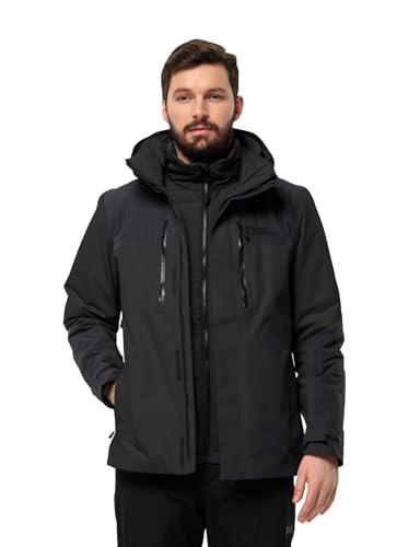 Jack Wolfskin Herren Jasper 3in1 Jkt M Jacket, Schwarz, 3XL EU