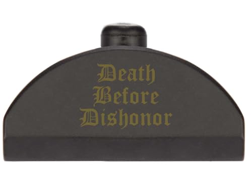 NDZ Performance Grip Plug for Glock Gen 4-5 – Heavyweight Brass – Fits G17 G19 G22 G23 G31 G34 G45 G47 – Cerakote Armor Black Finish, Death Before Dishonor – Made in USA