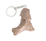 Llavero topográfico en 3D de Islas Canarias El Hierro, Marrón-blanco, Talla única