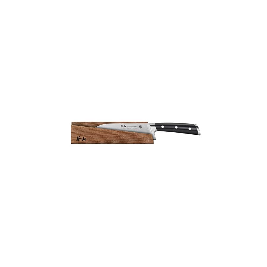 Cangshan TS Series 1020687 Swedish 14C28N Steel Forged 7-Inch Santoku Knife and Wood Sheath Set