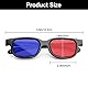 MingZhuInC 3D-Brille, 2 Stücke 3D Brille Rot Blau, Für Filme Oder Pc-Spiele (Rot, Blau)