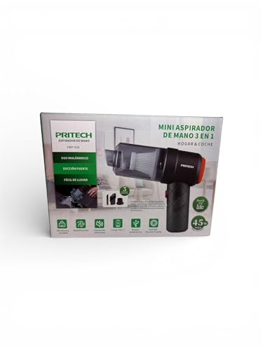 PRITECH Aspiradora de Mano Mini 3 en 1