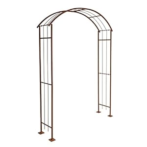 ESTEXO Rozenboog Trellis Klimhulp Roest Metaal Rozenspalier poortboog boog Trellis (160 cm)