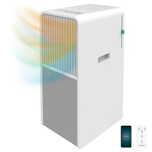Cecotec Aire Acondicionado Portáti con Wifi, Mando y Bomba de Calor ForceClima 9550 Style Heating Connected. 9000 BTU, Pantalla LED, Táctil, 5 Modos, Deshumidificador, Temporizador, 25m2
