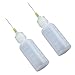 ArtHoval Needle Tip Bottle Liquid Flux Dispenser Oil Dropper, 50 for mL, 2-Pack, for Industrial Use, Refillable Squeezable Plastic Bottles with Needle Applicator