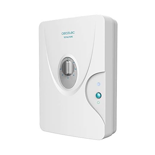 Cecotec Generador de Ozono Doméstico TotalPure 3000 Ozone. 8 W Potencia, Expulsión 600 MG/h, Temporizador hasta 60 min, Incluye 2 Piedras Purificadoras, Luz de Encendido, 25m2
