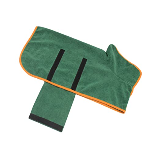 LIOOBO 犬のバスローブ ペット冷却ベスト ペットシャワー ペットタオル 犬タオルローブ 不浸透性 冷める 猫バスローブ ペットバスローブ ペットバスタオル 犬用バスタオル Green