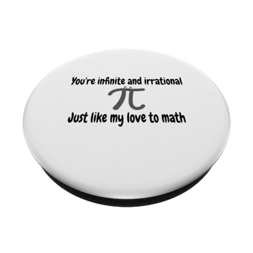 Math Teacher Pi Day Outfit Infinite Irrational Math Class PopSockets Swappable PopGrip, Black - Image 2