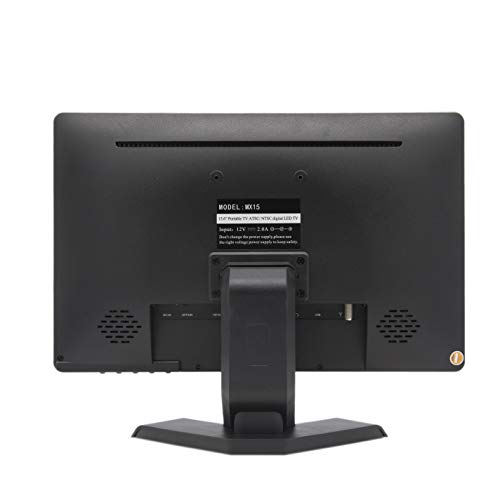 Milanix 15.6\" Portable Widescreen LED HD TV with HDMI, VGA, MMC, FM, USB Card Slot, Built in Digital Tuner, AV Inputs, and Remote Control