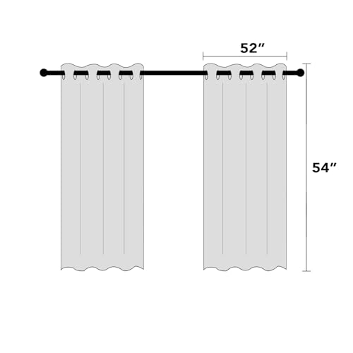 Image of PrincedecoBlackout Curtains Linen Blended 54 Inch Long Room Darkening Black Out Curtains for Living Room with Natural Slubs & Grayish (Not Solid) Thermal Insulated Grommet 2 Panels,Heathered Dove