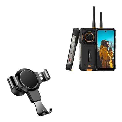 BoxWave Car Mount Compatible with Ulefone Armor 26 Ultra - X-Switch Car Mount, Air Vent Mounted Holder Simple Minimal - Jet Black